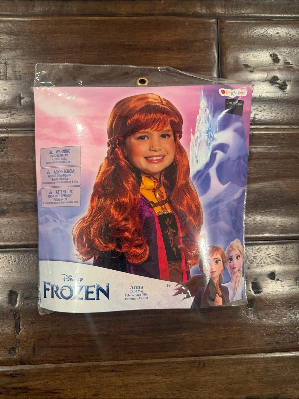 NWT Disney Anna Costume Wig - Bright Red with Auburn Highlights